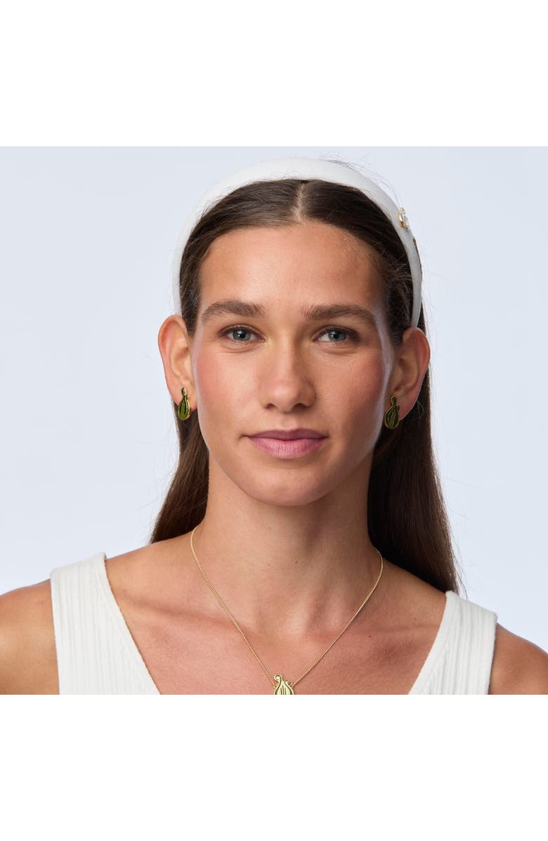 Lele Sadoughi Alpha Chi Omega Charlotte Headband, Alternate, color, Ivory 100