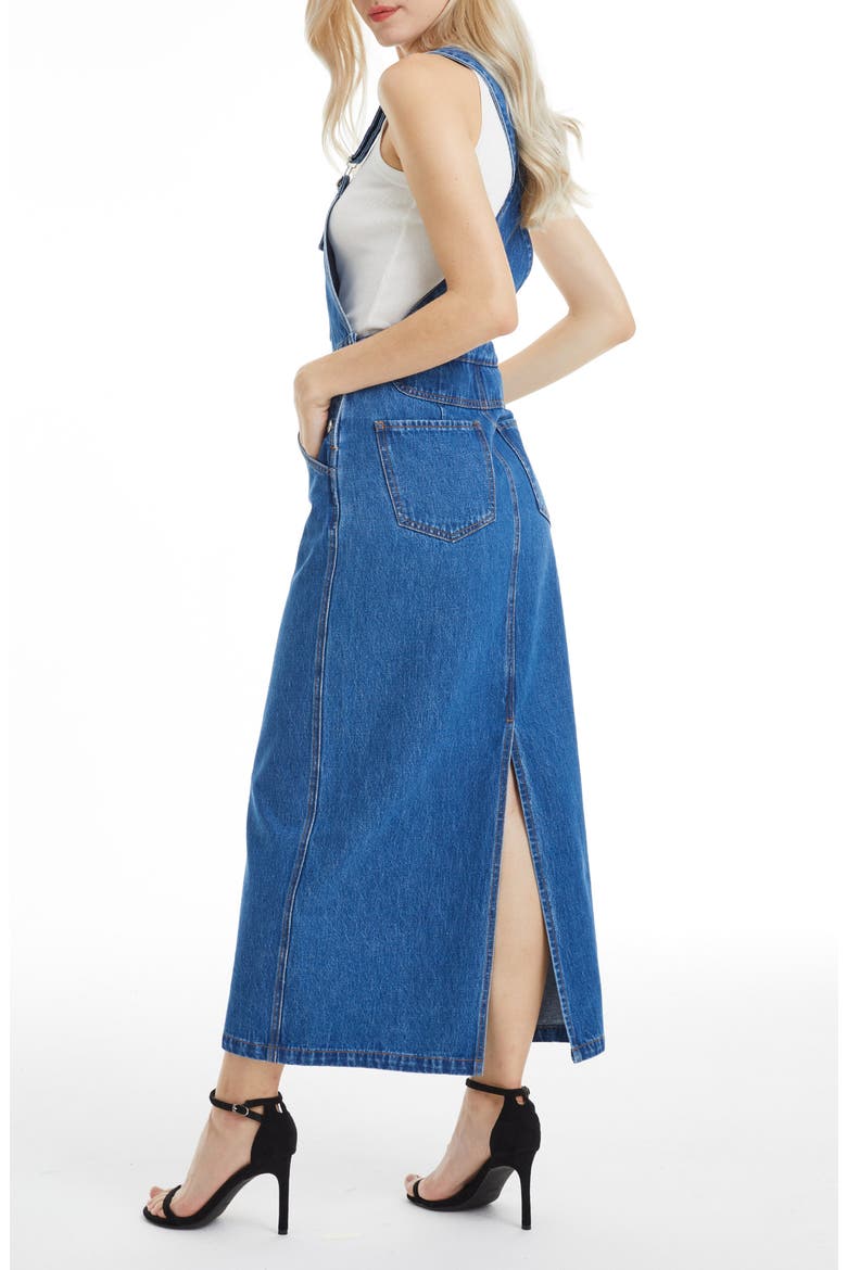 Zoe Suspender Maxi Dress, Alternate, color, ENAMEL BLUE
