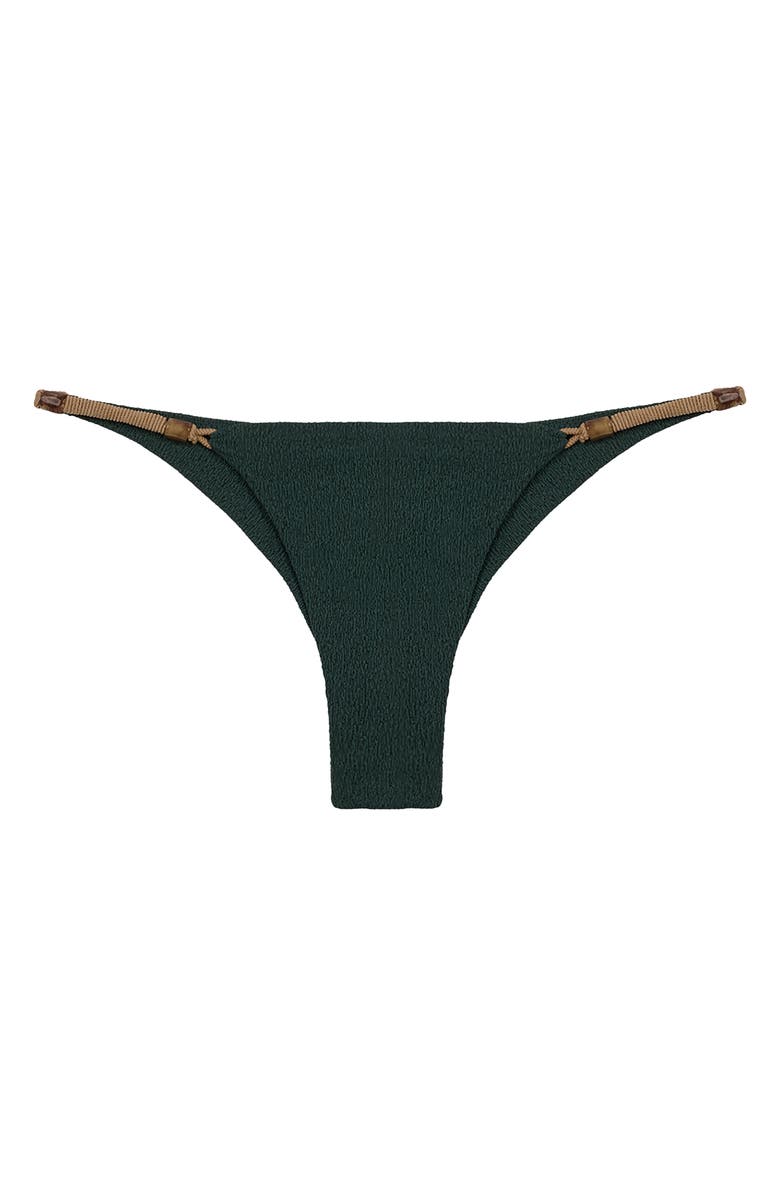 ViX Paula Hermanny Firenze April Crinkle Bikini Bottoms, Alternate, color, Green