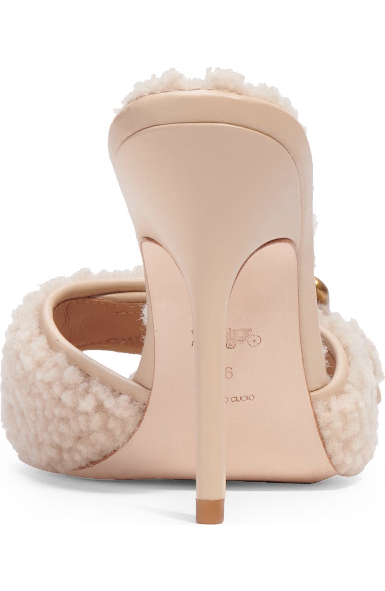 COACH Genuine Shearling Sandal, Alternate, color,