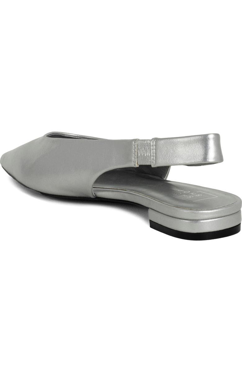 SHUSHOP Amelia Slingback Flat, Alternate, color, Silver