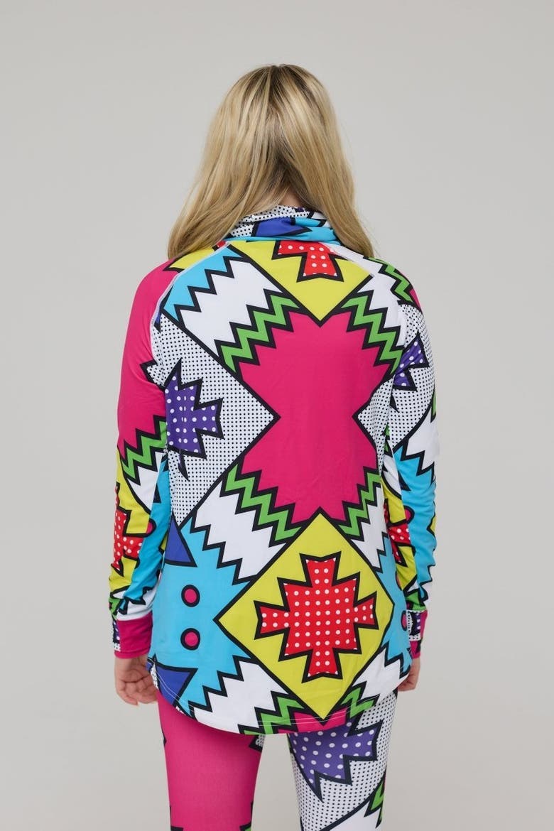 High Neck Baselayer Top Day Tripper, Alternate, color, Multicolor, Geometric