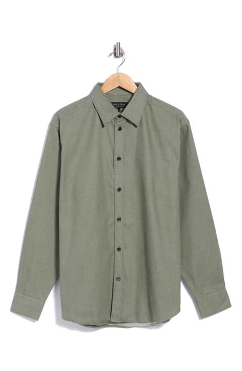 Mateo Washed Cotton Button-Front Shirt
