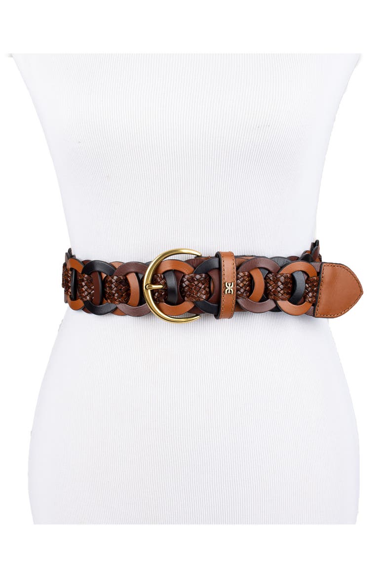 Link Woven Belt, Main, color, MULTI-BROWN
