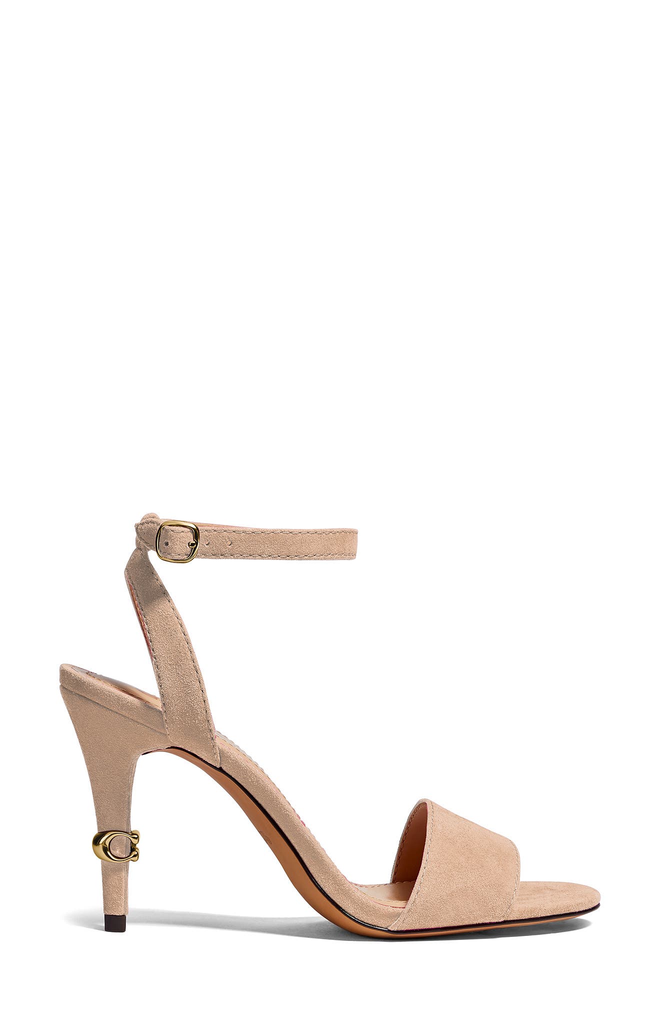 Regina Ankle Strap Sandal, Alternate, color, BEECHWOOD SUEDE