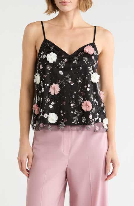 V-Neck Embellished Swing Camisole