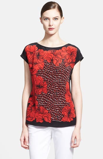 ESCADA Print Silk Tee | Nordstrom
