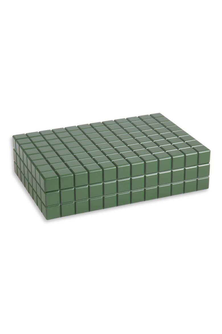 Modern Cube Watch Storage Box, Main, color, GREEN