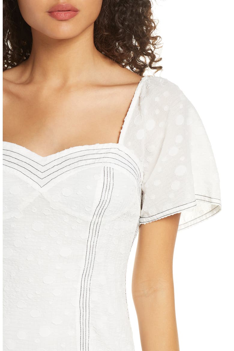 Blanche Fit & Flare Minidress, Alternate, color, MARSHMALLOW