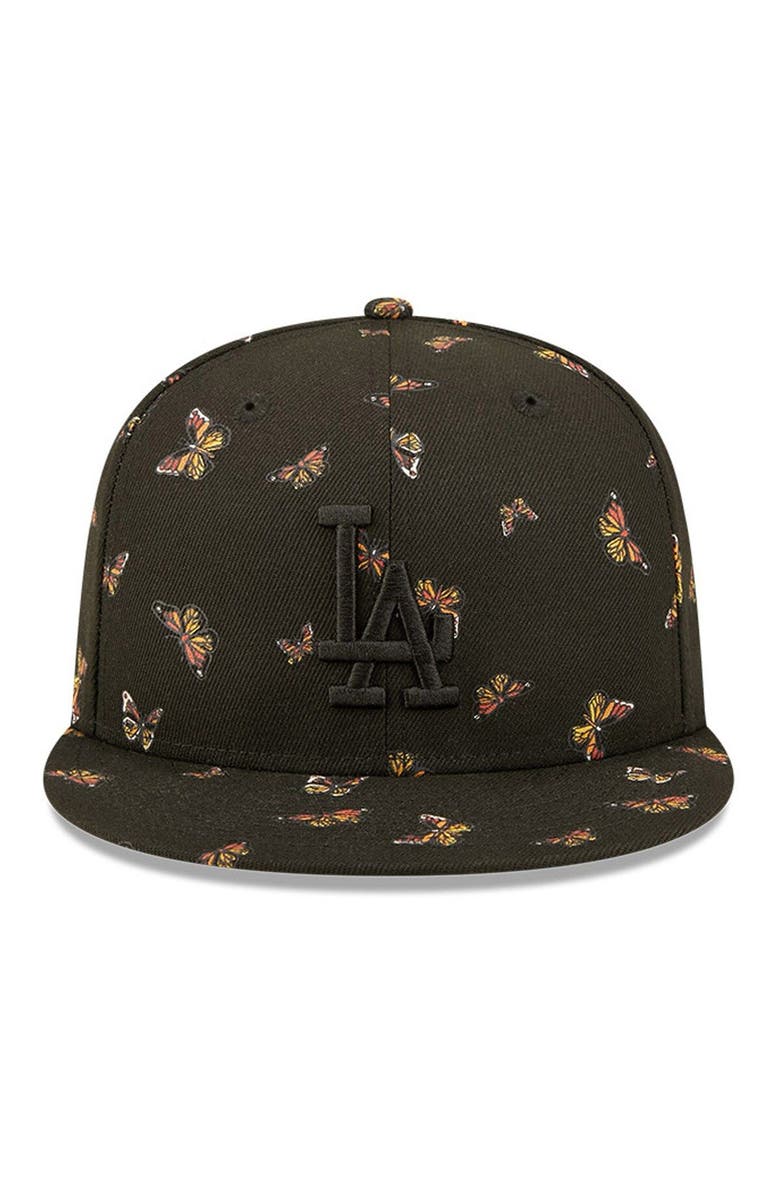 New Era Men's New Era Black Los Angeles Dodgers Flutter 59FIFTY Fitted Hat, Alternate, color, 