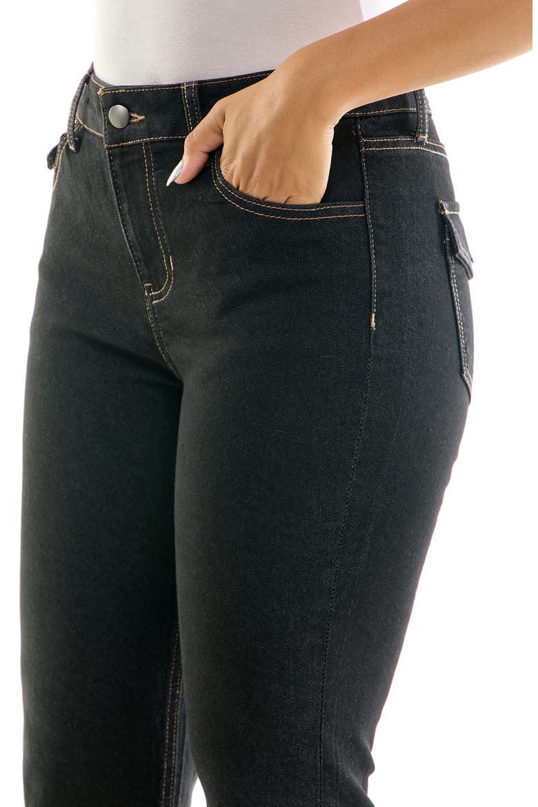Mid Rise Stretch Wide Leg Jeans, Alternate, color, BLACK