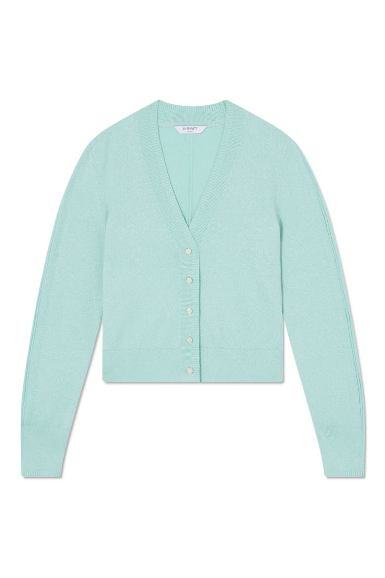 Metallic Cardigan, Alternate, color, PALE MINT