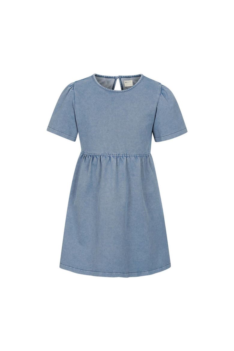 Elodie Plain Chambray Midi Dress, Main, color, Blue