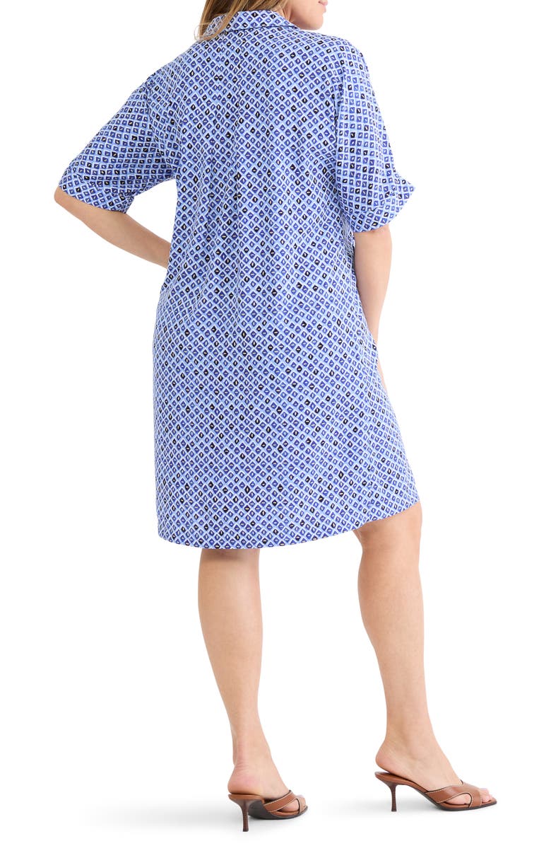 NIC+ZOE Devon Mosaic Print Shift Dress, Alternate, color, Blue Multi