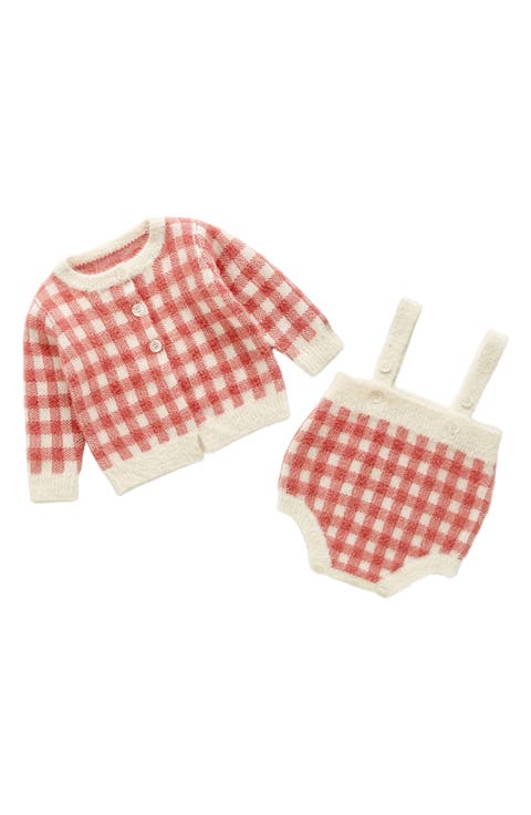 Rue Cotton Jacquard Cardigan & Bodysuit Set (Baby)