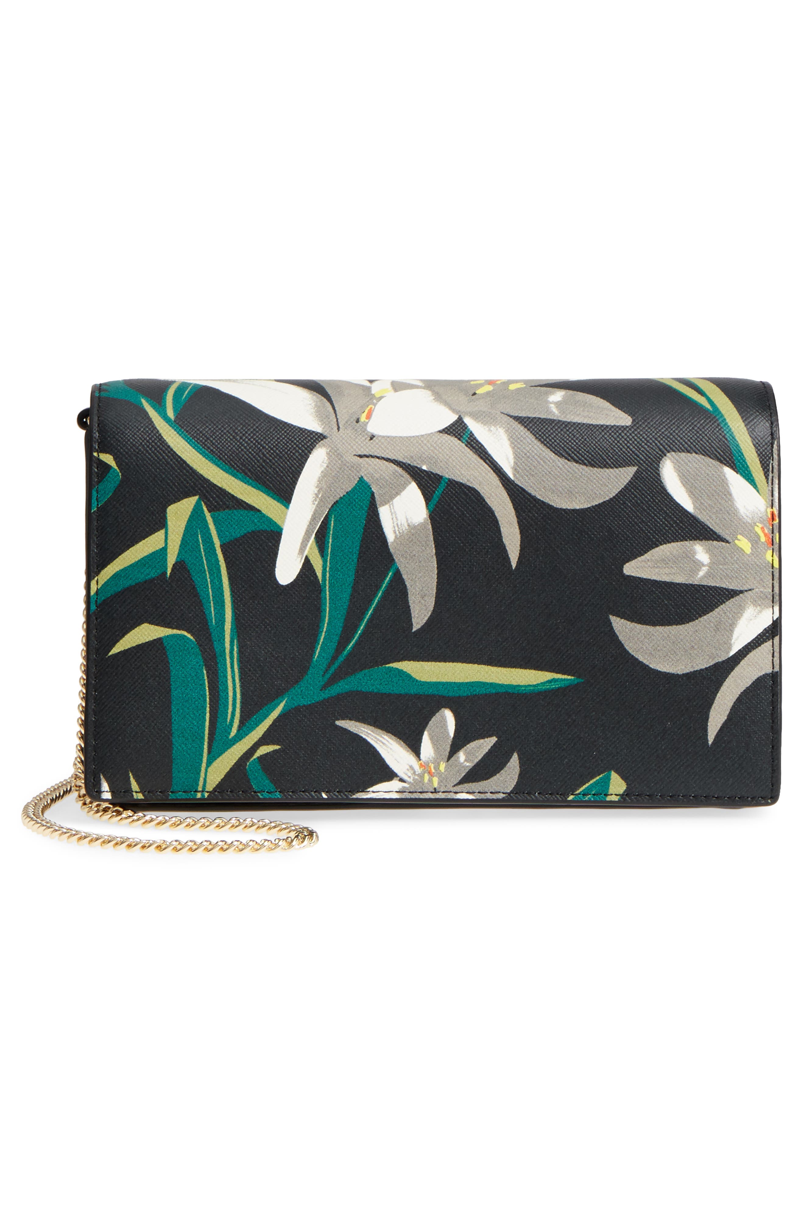 Diane von Furstenberg Soirée Leather Convertible Crossbody Bag, Alternate, color, 