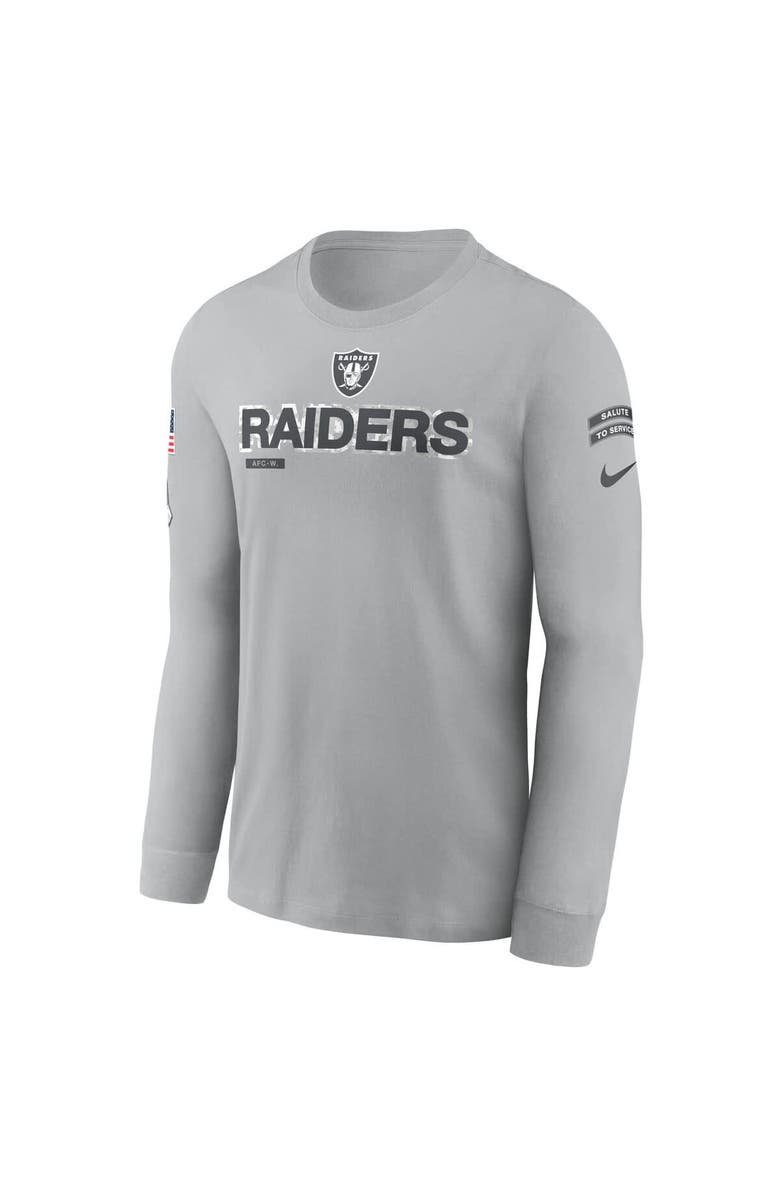 Nike Men's Nike Gray Las Vegas Raiders 2024 Salute To Service Long Sleeve T-Shirt, Alternate, color, Gray