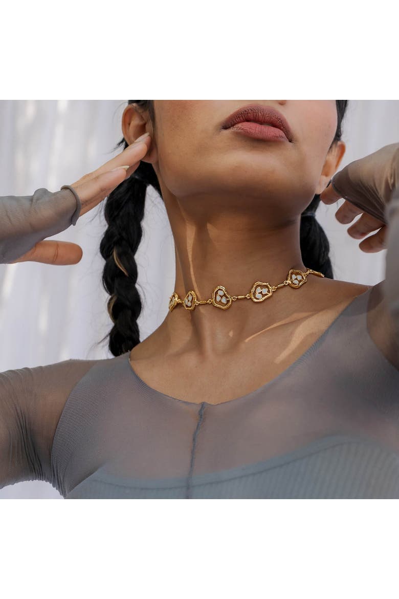 TERRA CHOKER, Alternate, color, Gold Plated