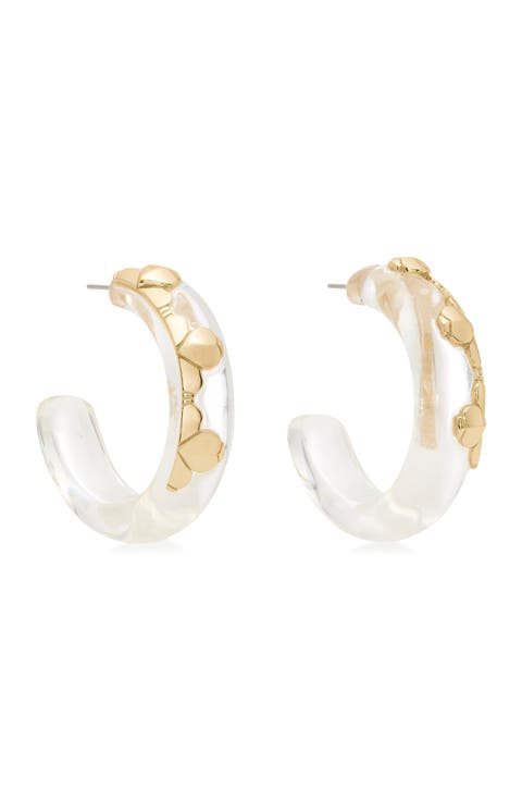 Lucite Hoop Earrings