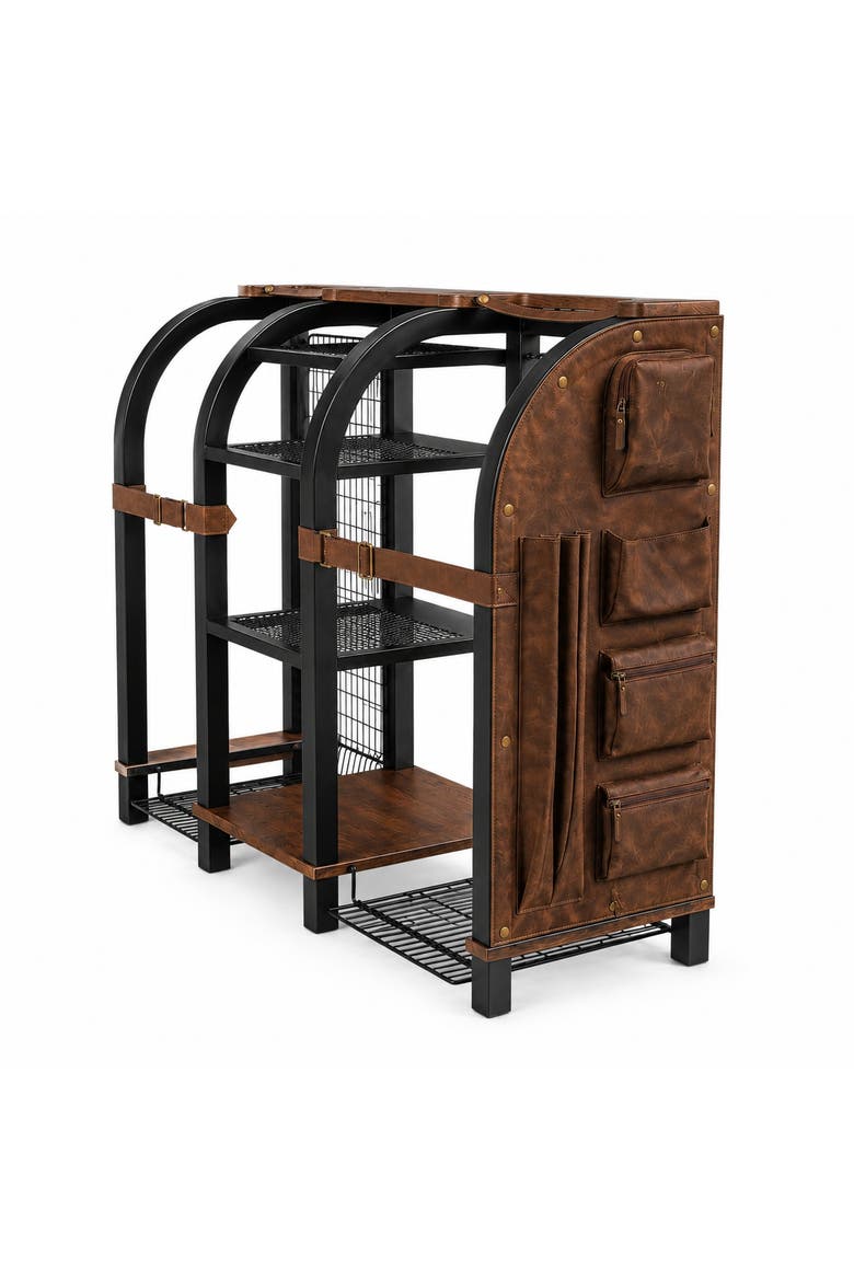 Heritage Premium Golf Organizer - Freestanding Golf Storage Rack, Alternate, color, Brown