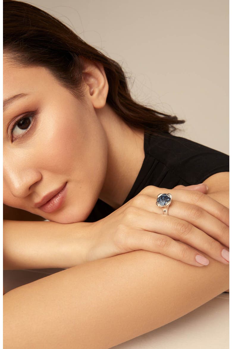 Blue Crystal Band, Alternate, color, Silver