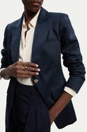 Karen Millen Tailored Linen Single Breasted Blazer
