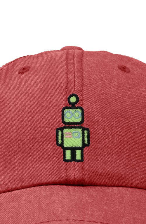Dalix Robot Hat In Washed Red