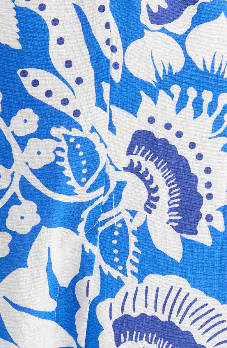 SUGARLIPS Ronan Floral Troy Maxi Dress, Alternate, color, Blue-White