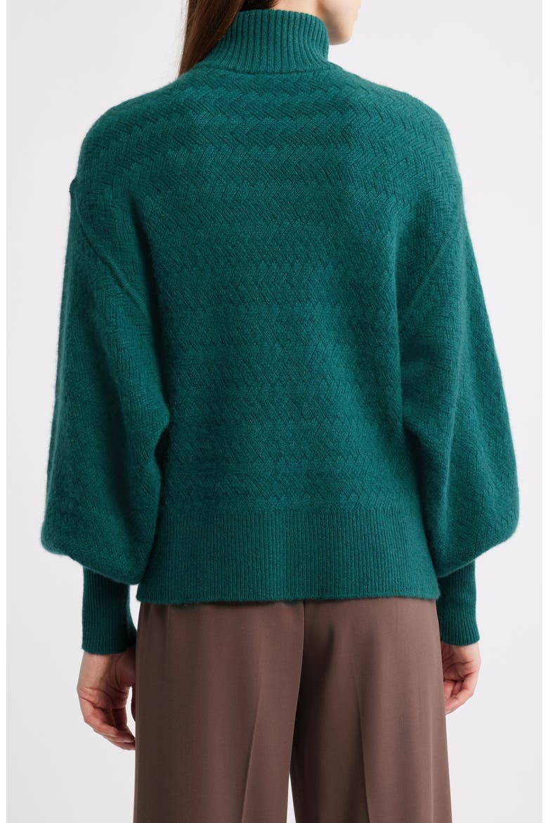 The Tricia Cashmere Turtleneck Sweater, Alternate, color, DEEP FOREST GREEN