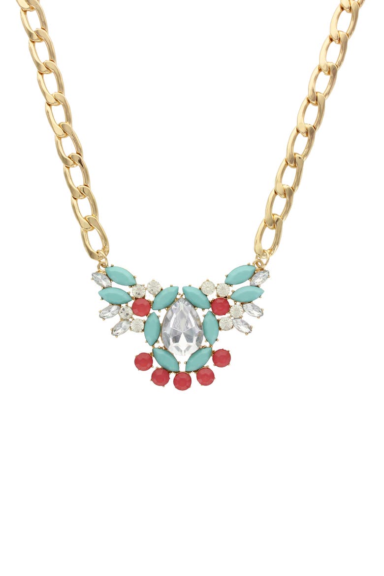 Lainey Collage Statement Necklace, Main, color, MULTI