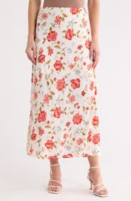 Blu Pepper Floral Midi Skirt