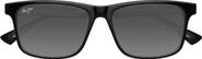 Maui Jim Okina 55mm Polarized Rectangular Sunglasses