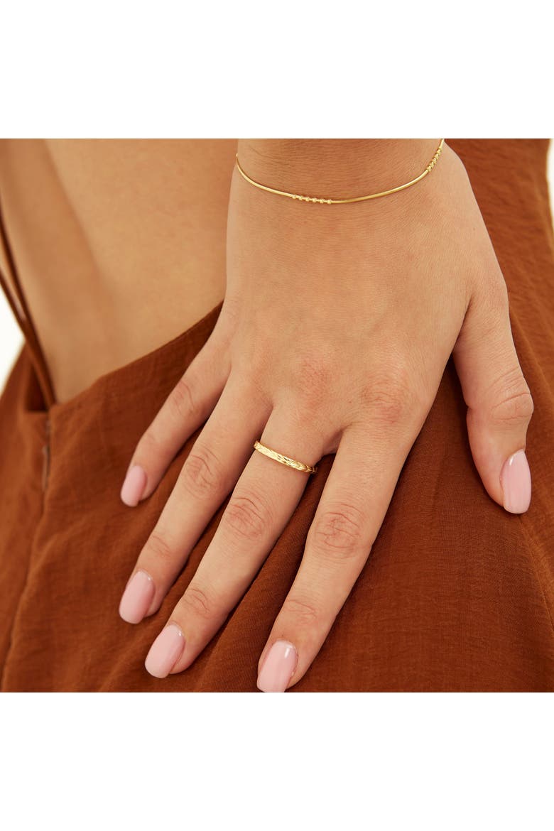 Braided Design Adjustable Sterling Silver Band Ring, Alternate, color, Gold