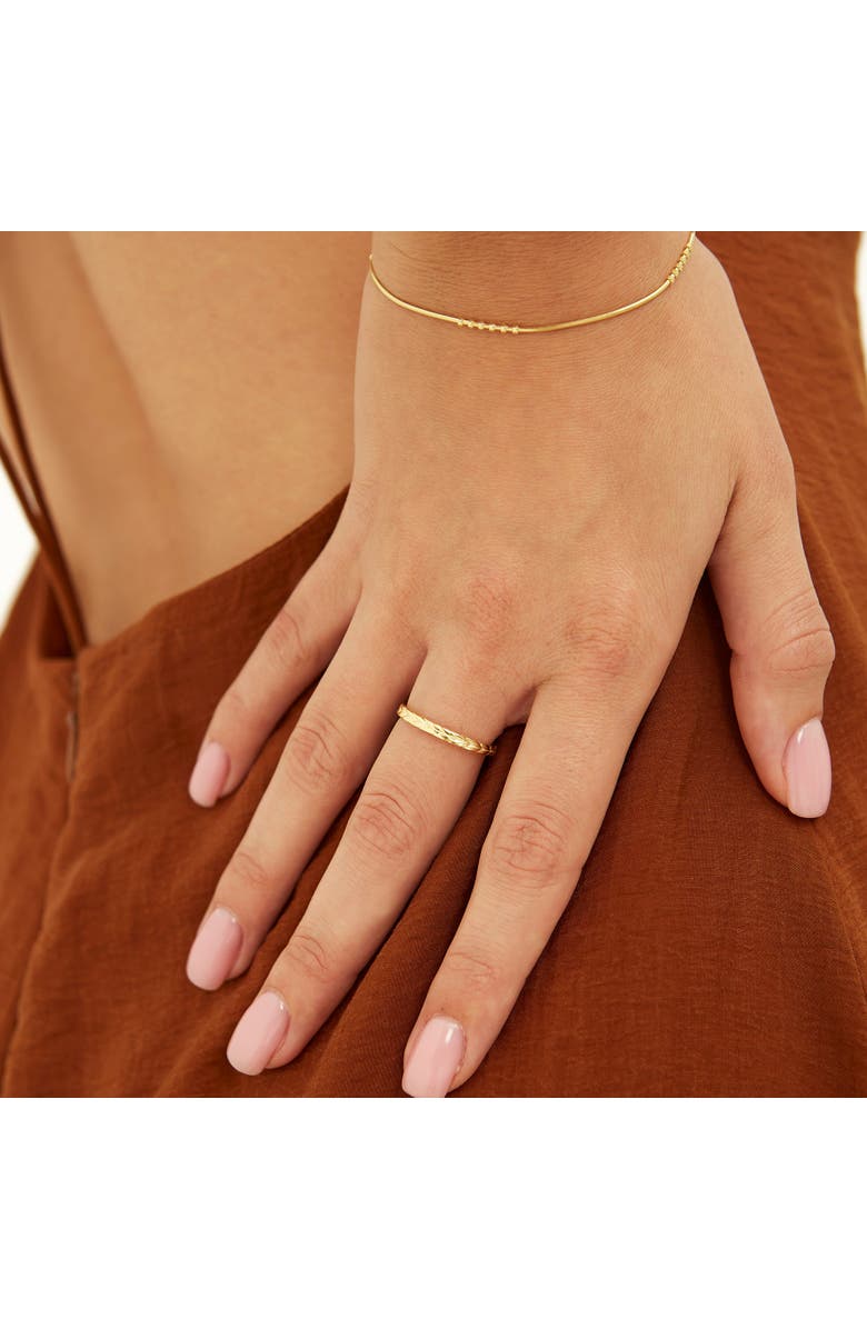 Spero London Braided Design Adjustable Sterling Silver Band Ring, Alternate, color, Gold