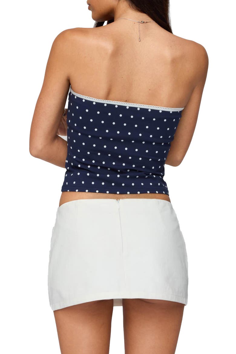 Polka Dot Tube Top, Alternate, color, NAVY