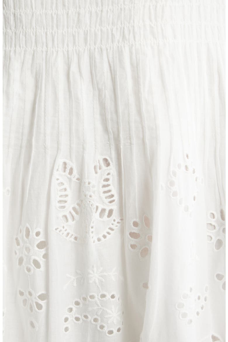 Azar Eyelet Lace Minidress, Alternate, color, WHITE