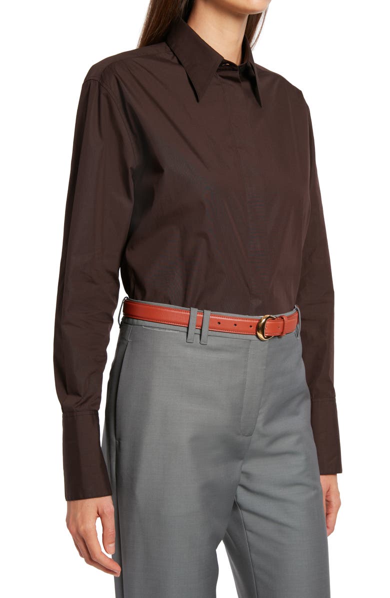 The Row Xime Cotton Button-Up Shirt, Alternate, color, 