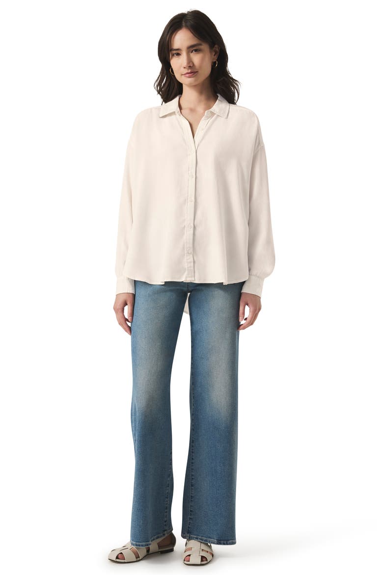 Ella Button-Up Shirt, Alternate, color, MOONSTONE