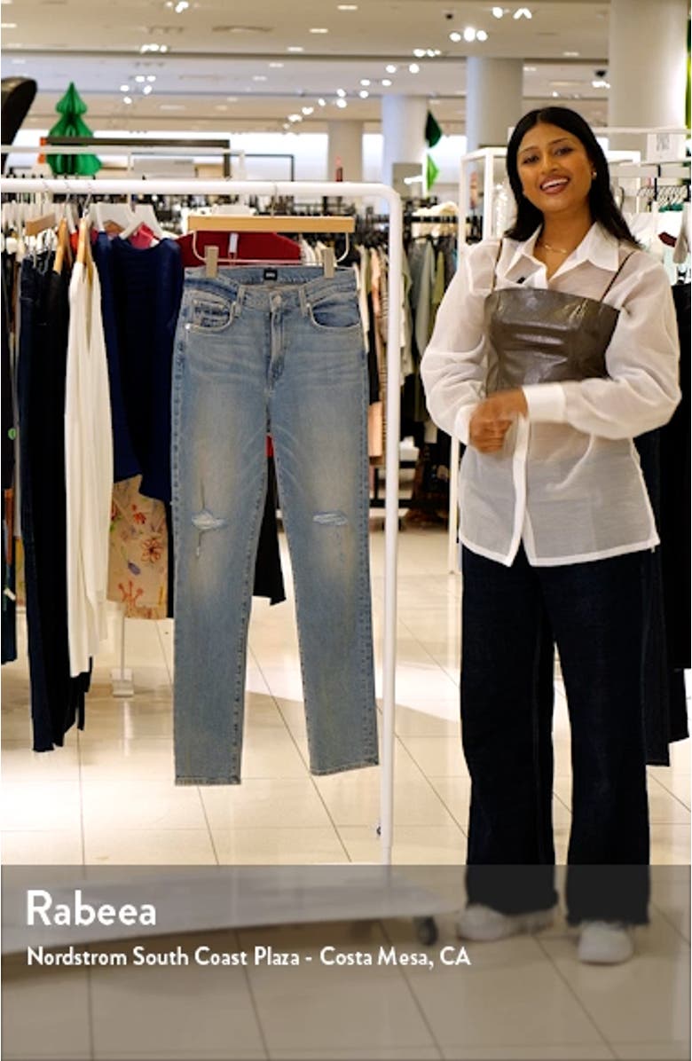 Elin High Waist Ripped Slim Jeans, sales video thumbnail