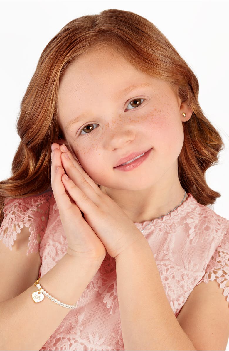 Tiny Blessings 14K Gold Simple Cross Stud Earrings, Alternate, color, 14K Yellow Gold