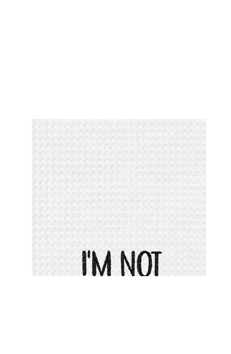 C&F Home "I Am Not Slurring" Waffle Weave Dishtowel, Alternate, color, White
