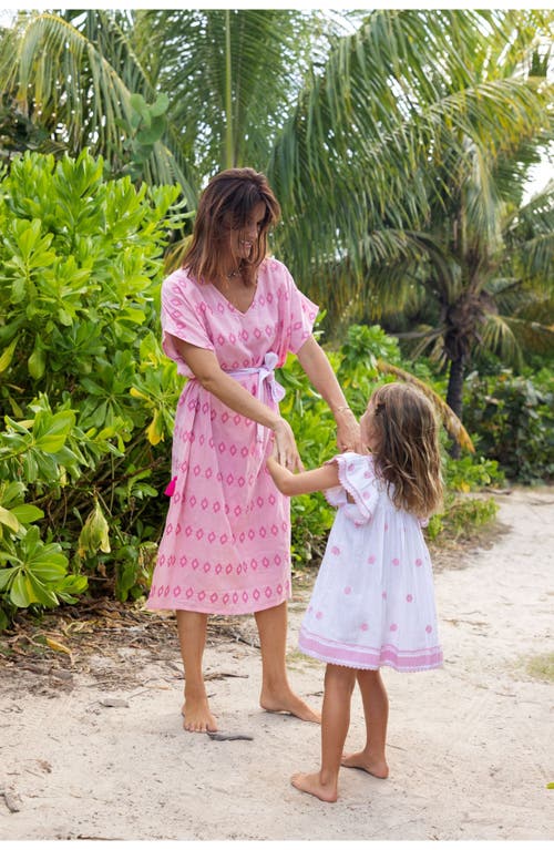 MER ST. BARTH MAXI CAFTAN ROSE EMBROIDERY