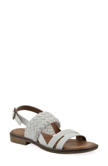Cliffs By White Mountain Macaroni Slingback Sandal In White Smooth