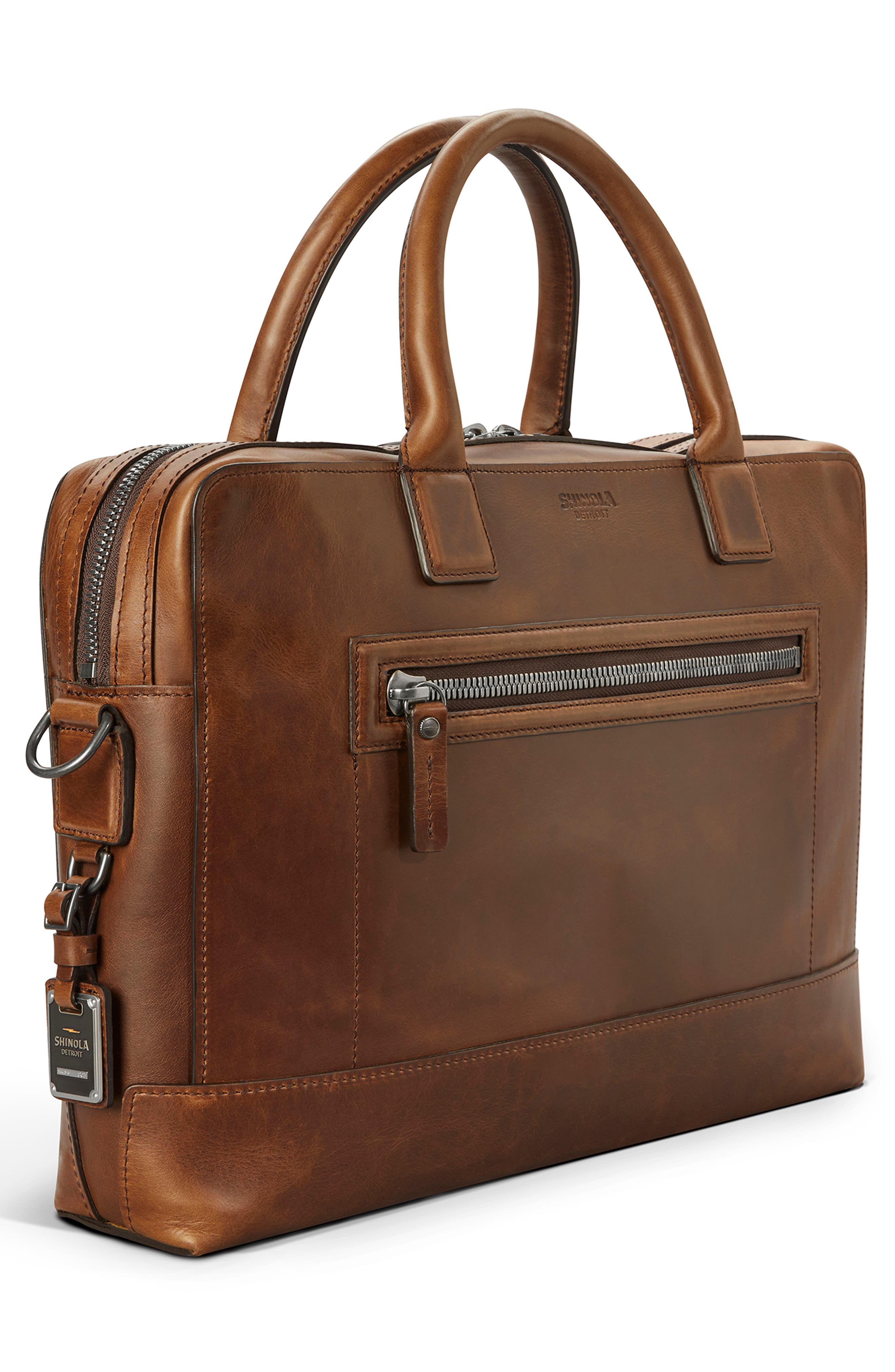 Shinola Bedrock Navigator Leather Briefcase, Alternate, color, 