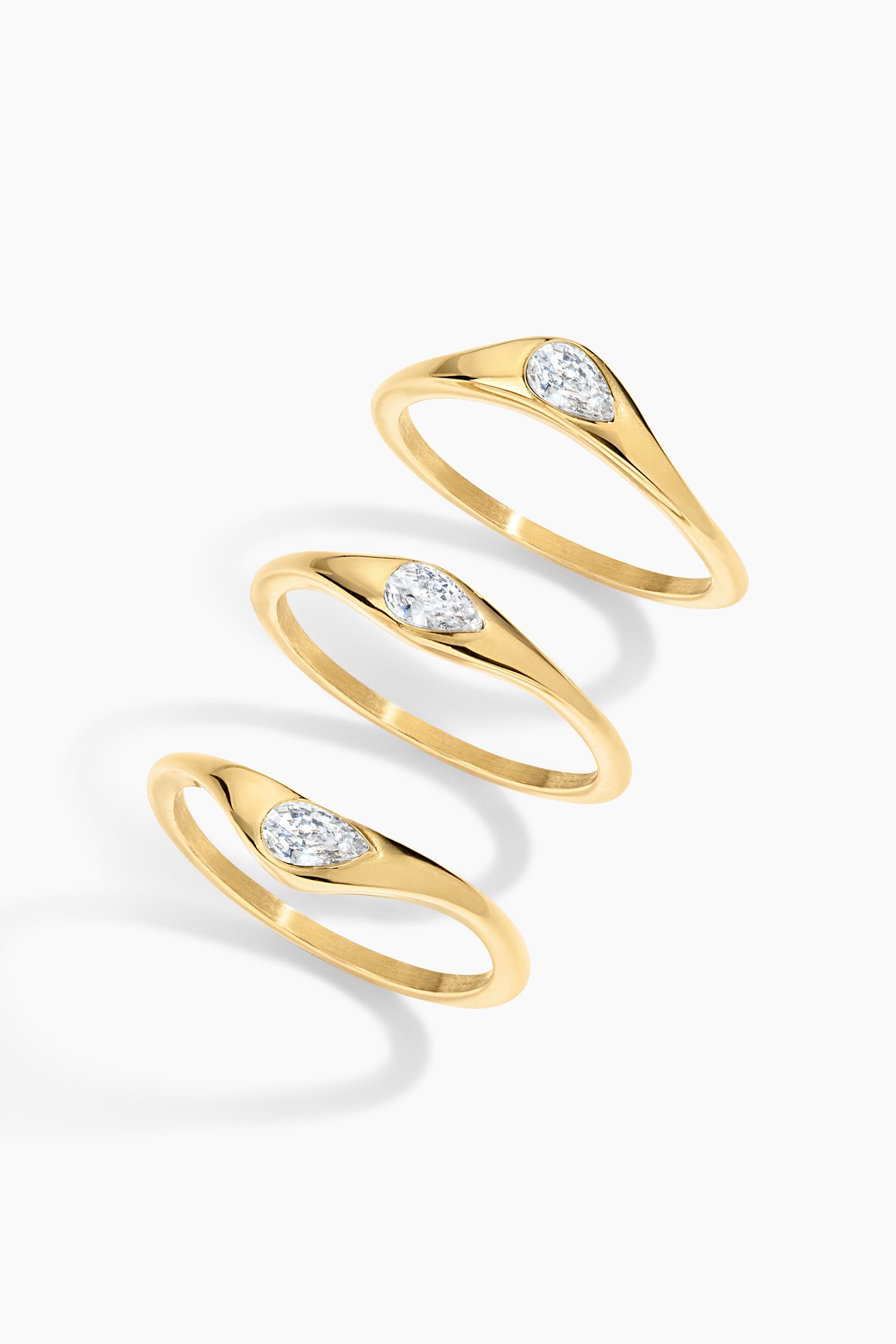 Electric Picks Stereo Love Ring Set Of 3 (Women) | Nordstrom