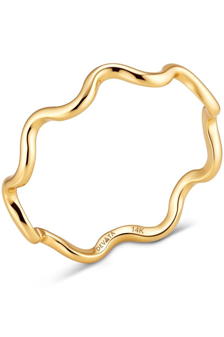 Wavy Ring in 14K Gold, Alternate, color, Gold