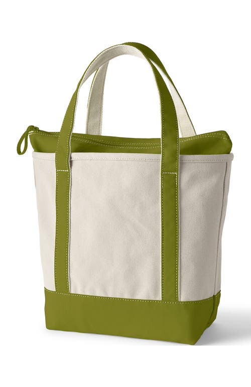 Lands' End Zip Top Canvas Tote Bag