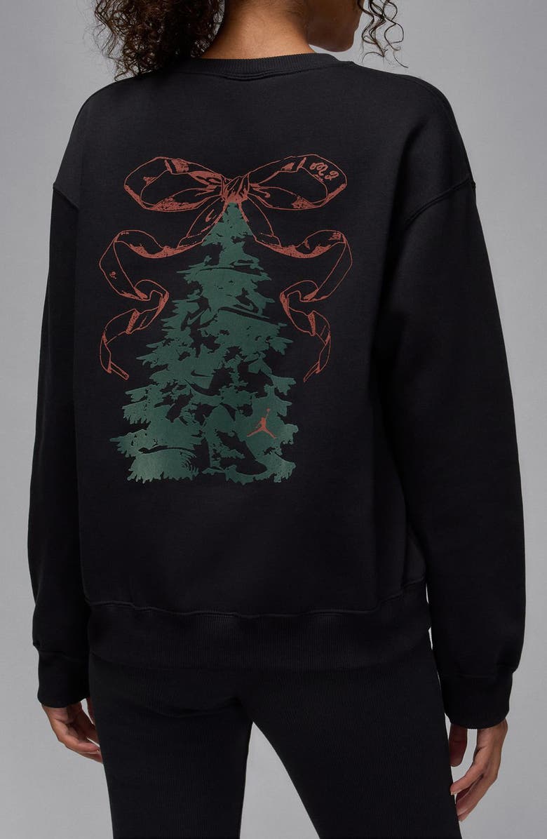 Jordan Brooklyn Fleece Graphic Sweatshirt, Alternate, color, Black