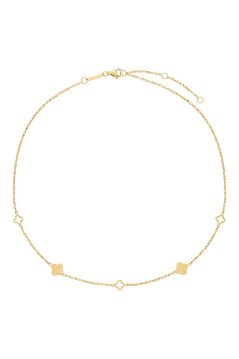 Clover Charm Necklace, Main, color, GOLD