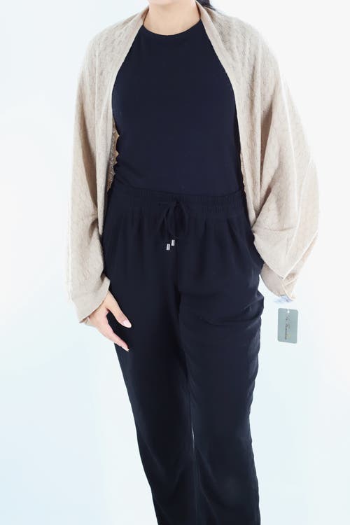 La Fiorentina Knit Coccoon Wrap in Oatmeal 